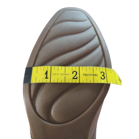 Collection by Clarks Women's‎ Tan/Blush Leather Comfort Slip-On Heel Shoes - Picture 9 of 12